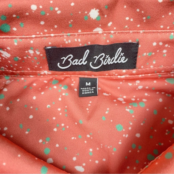 Bad Birdie Men's Size M Performance Stretch Short Sleeve Golf Polo Shirt Medium - Picture 3 of 8